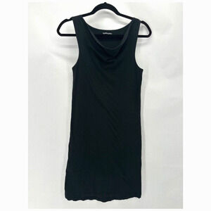 Les Racines Du Ciel Jersey Knit‎ Dress Size S Black Lined Preppy Coastal City
